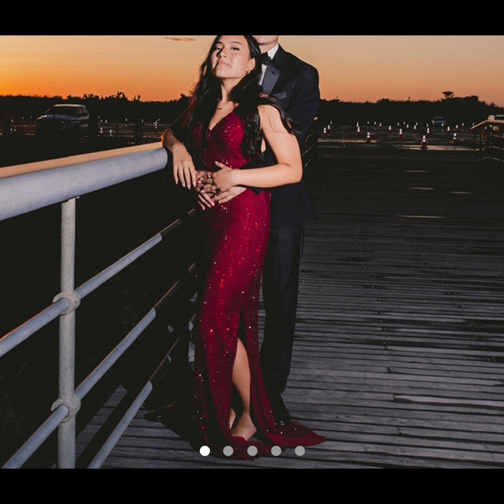 Designer Portia & Scarlett prom red dress PS6326